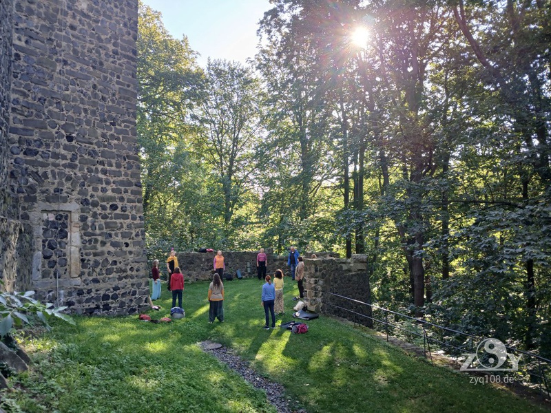 An der Burgmauer lässt sich auch herrlich üben