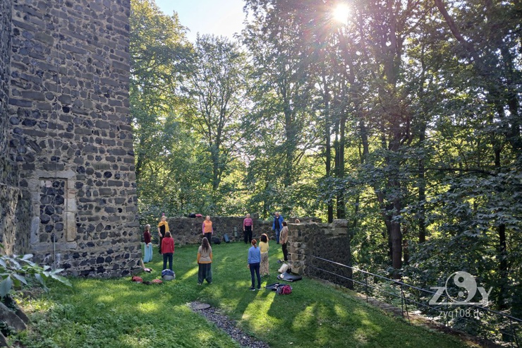 An der Burgmauer lässt sich auch herrlich üben