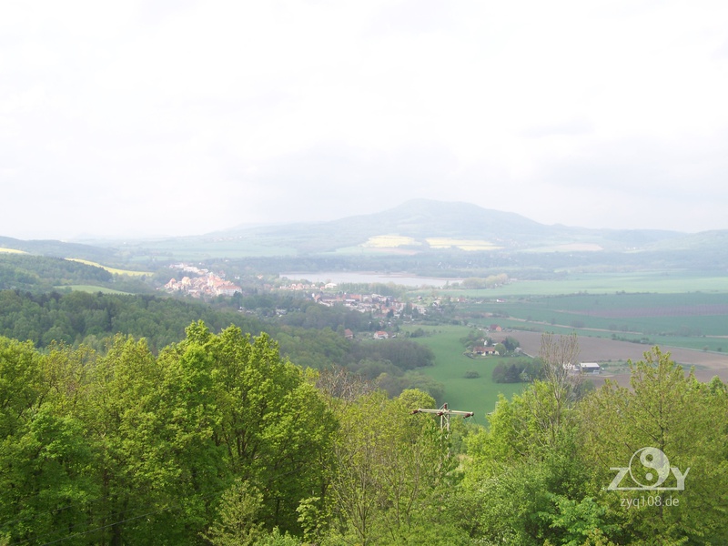 Der Blick auf die tschechische Landschaft