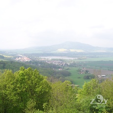 Der Blick auf die tschechische Landschaft